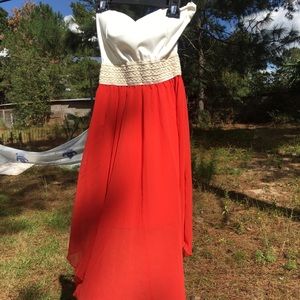 Orange long dress: New with tags!